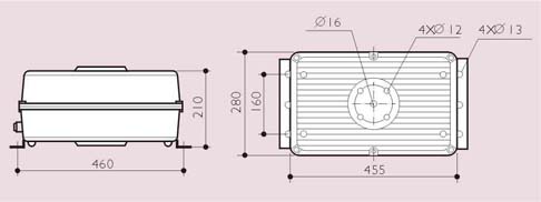 1000W-2000W电器箱结构尺寸图